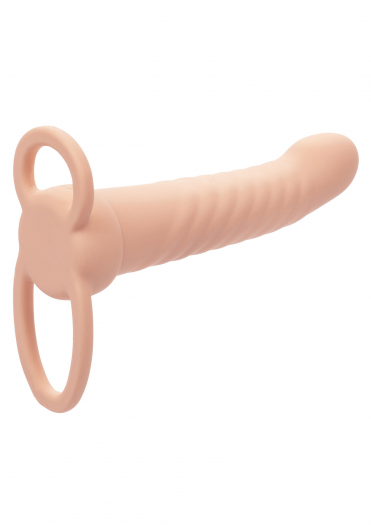 GODE ÉTUI VIBRANT NERVURÉ POUR DOUBLE PÉNÉTRATION