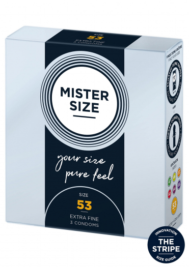 LOT DE 3 PRÉSERVATIFS TAILLE 53