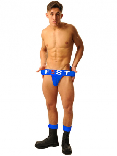 JOCKSTRAP LOGO FIST BLEU