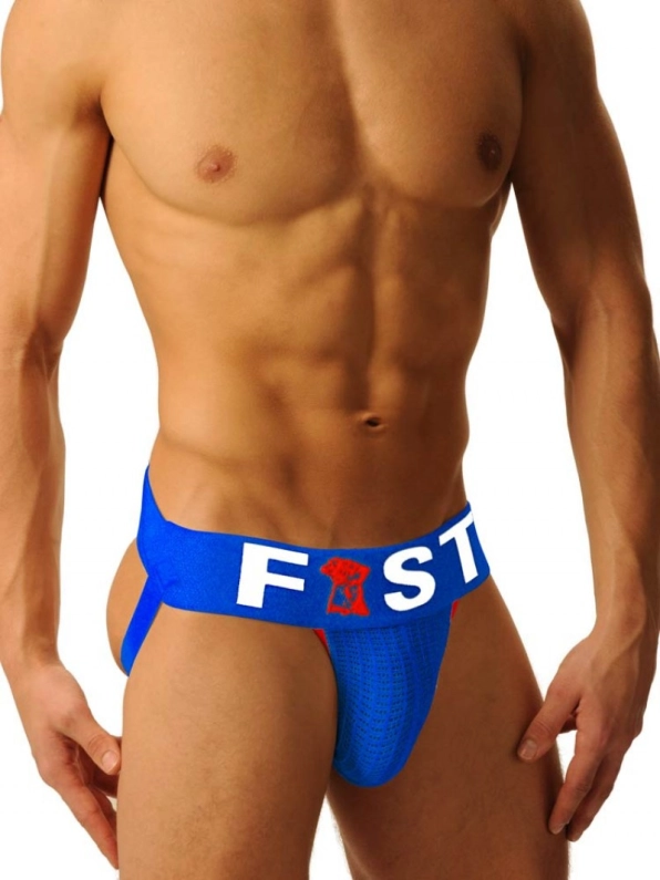 JOCKSTRAP LOGO FIST BLEU