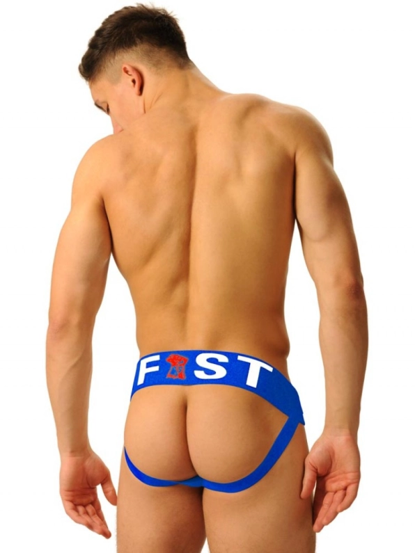 JOCKSTRAP LOGO FIST BLEU