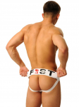 JOCKSTRAP LOGO FIST BLANC