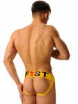 FIST LOGO YELLOW JOCKSTRAP