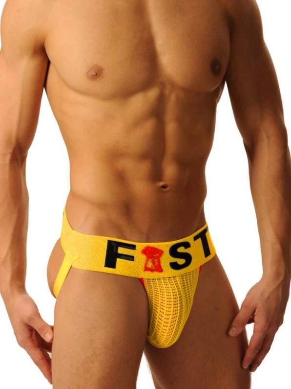 JOCKSTRAP LOGO FIST JAUNE