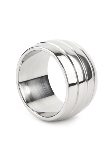 COCKRING OVALE HAUT À RAINURES