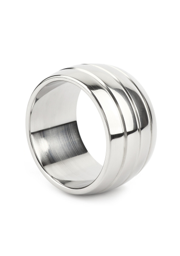 COCKRING OVALE HAUT À RAINURES