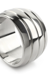 COCKRING OVALE HAUT À RAINURES