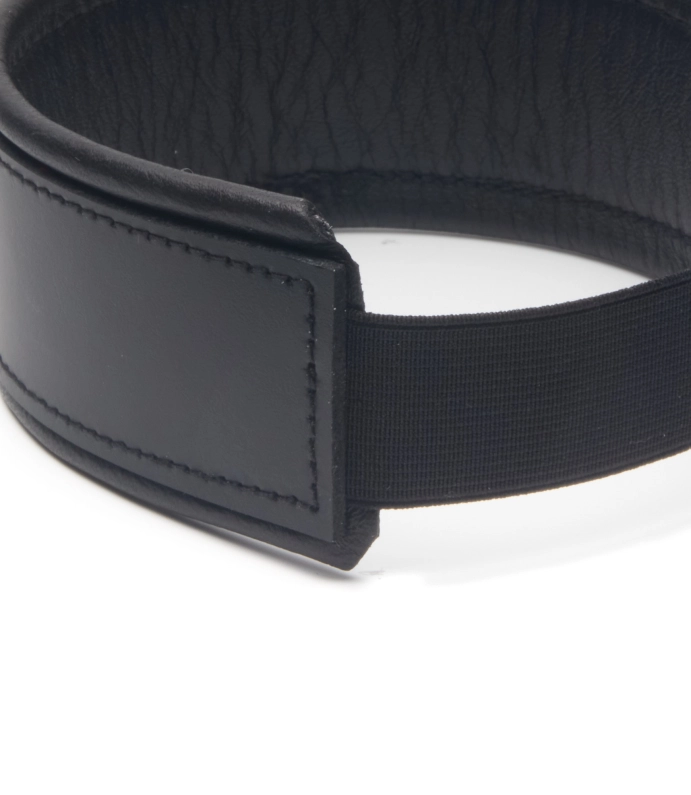 TOUR DE BRAS EN CUIR IEM AVEC ÉLASTIQUE - NOIR