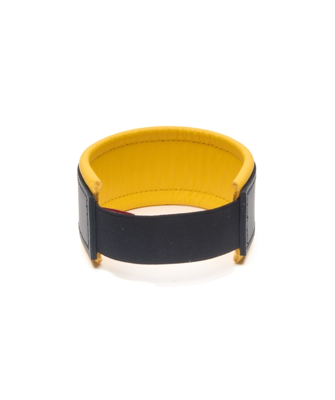TOUR DE BRAS EN CUIR IEM AVEC ÉLASTIQUE - JAUNE