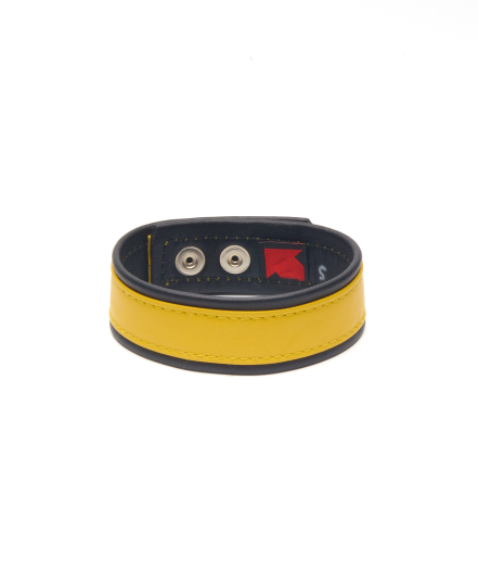 TOUR DE BRAS EN CUIR SOUPLE IEM - JAUNE