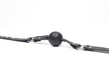 BAILLON CUIR AVEC BALLE EN LATEX - NOIR