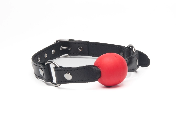 BAILLON CUIR AVEC BALLE EN LATEX - ROUGE