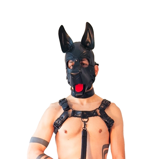 CAGOULE PUPPY BRUTUS EN CUIR VEGAN - NOIR