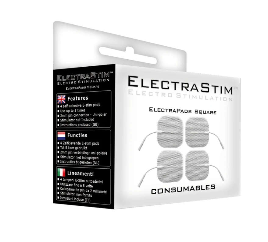 LOT DE 4 ÉLECTRODES ELECTRASTIM – CARRÉES