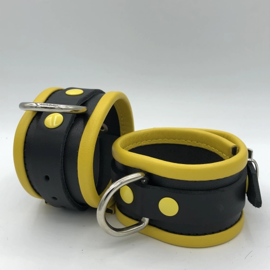 MENOTTES POUR POIGNETS EN CUIR IEM – JAUNES