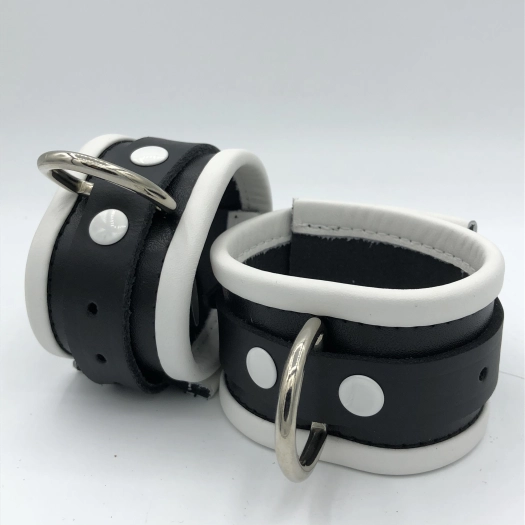 MENOTTES POUR POIGNETS EN CUIR IEM – BLANCHES
