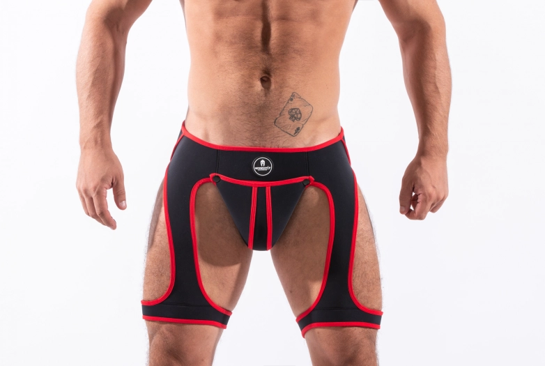 SHORT CHAPS SPARTA SNAX – ROUGE