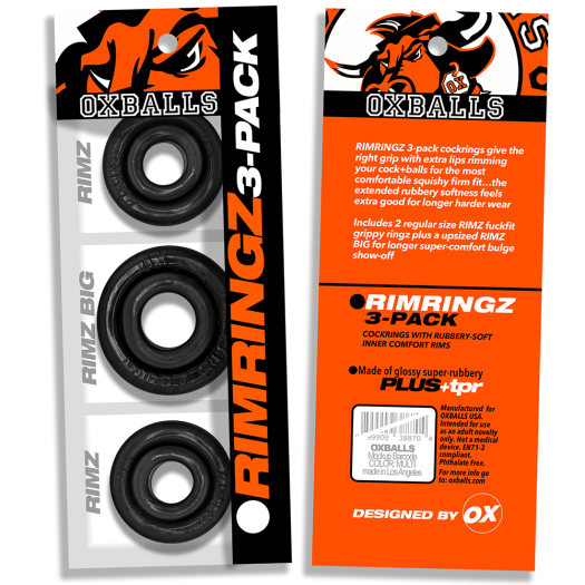 SET DE 3 COCKRINGS RIMRINGZ – NOIRS