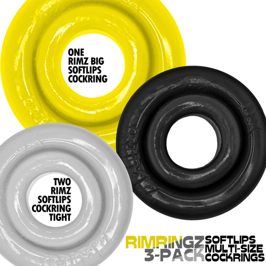 SET DE 3 COCKRINGS RIMRINGZ – JAUNE