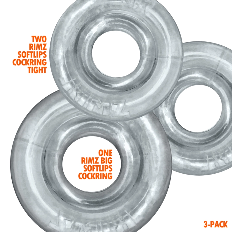 SET DE 3 COCKRINGS RIMRINGZ – TRANSPARENT