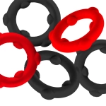 SET DE 5 COCKRINGS GEARHEADS – ROUGE