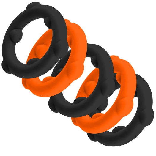 SET DE 5 COCKRINGS GEARHEADS – ORANGE