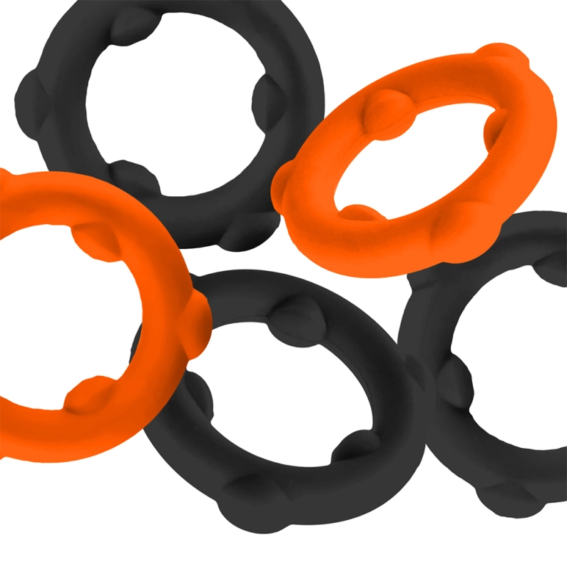 SET DE 5 COCKRINGS GEARHEADS – ORANGE