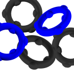 SET DE 5 COCKRINGS GEARHEADS – BLEU