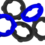 SET DE 5 COCKRINGS GEARHEADS – BLEU