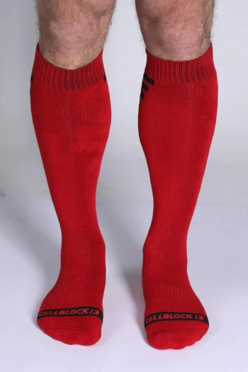 CHAUSSETTES HAUTES CELLBLOCK13 IRON GRIP – ROUGE