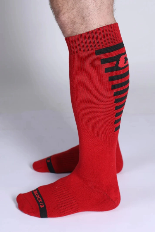 CHAUSSETTES HAUTES CELLBLOCK13 IRON GRIP – ROUGE