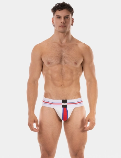 JOCKSTRAP DENIS – BLANC/ROUGE/BLEU