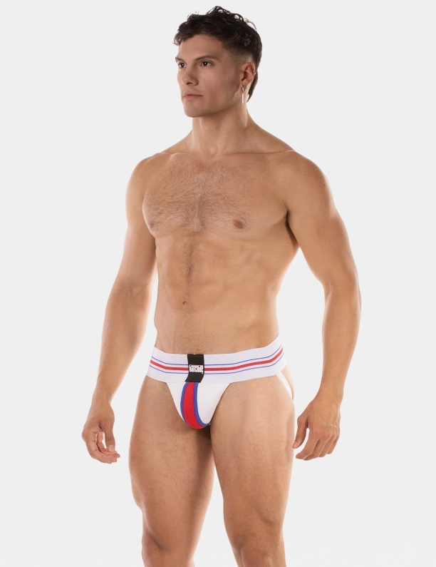 JOCKSTRAP DENIS – BLANC/ROUGE/BLEU