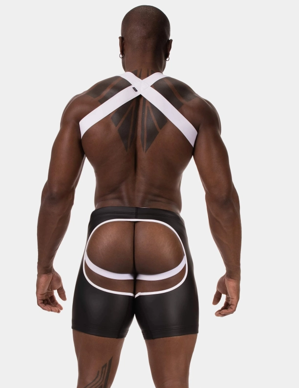 SHORT CHAPS BARCODE JIHO – BLANC