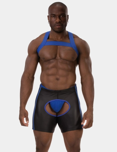 SHORT CHAPS BARCODE JIHO – BLEU