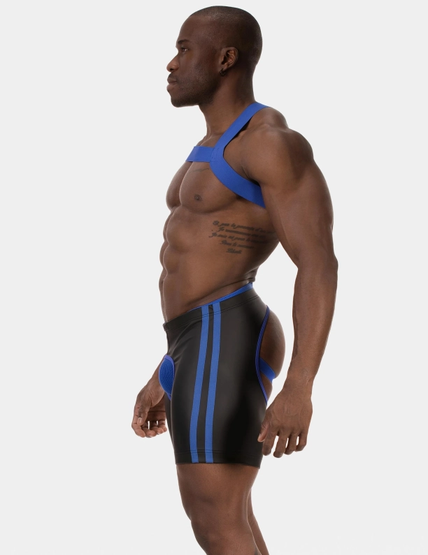 SHORT CHAPS BARCODE JIHO – BLEU
