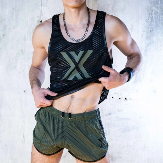 DÉBARDEUR AIRCOOL NOIR X VERT - BOXER BARCELONA