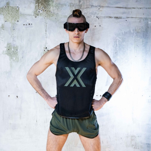 DÉBARDEUR AIRCOOL NOIR X VERT - BOXER BARCELONA