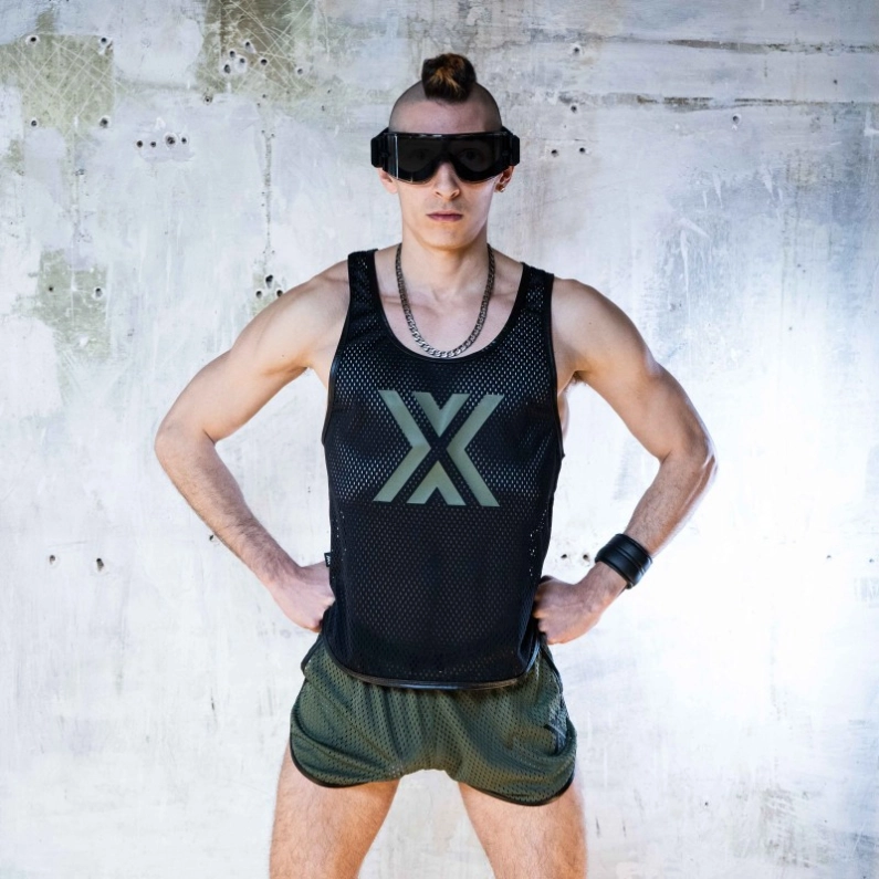 DÉBARDEUR AIRCOOL NOIR X VERT - BOXER BARCELONA