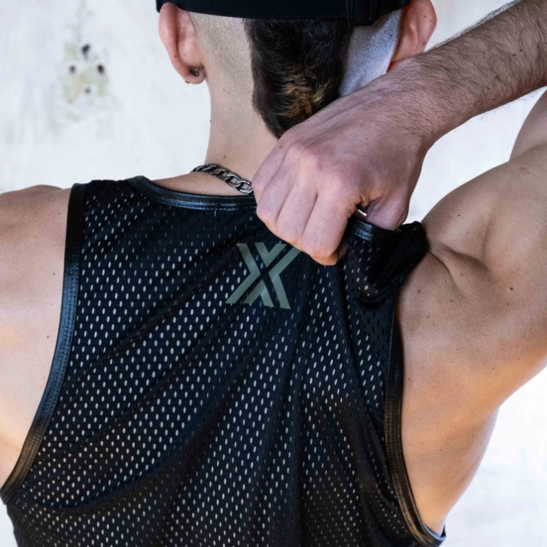 DÉBARDEUR AIRCOOL NOIR X VERT - BOXER BARCELONA