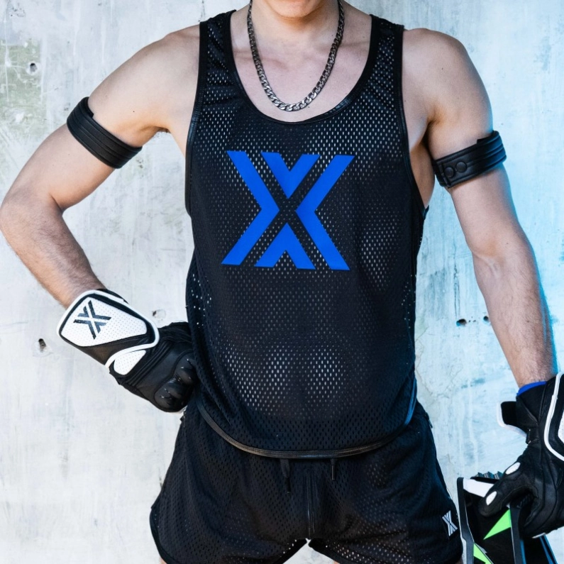 DÉBARDEUR AIRCOOL – NOIR X BLEU