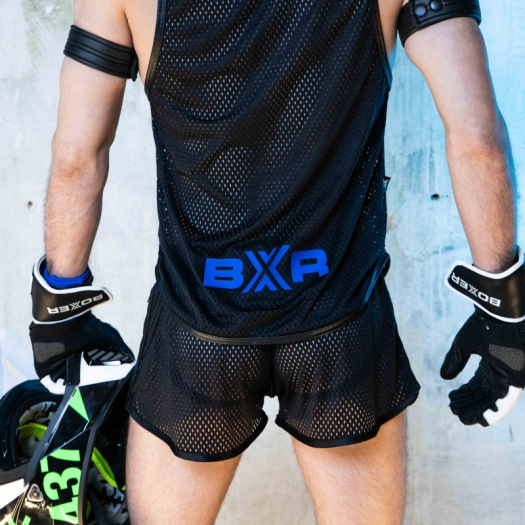 DÉBARDEUR AIRCOOL NOIR X BLEU - BOXER BARCELONA