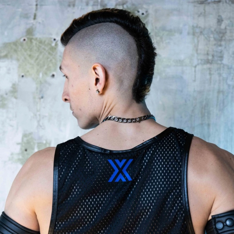 DÉBARDEUR AIRCOOL – NOIR X BLEU