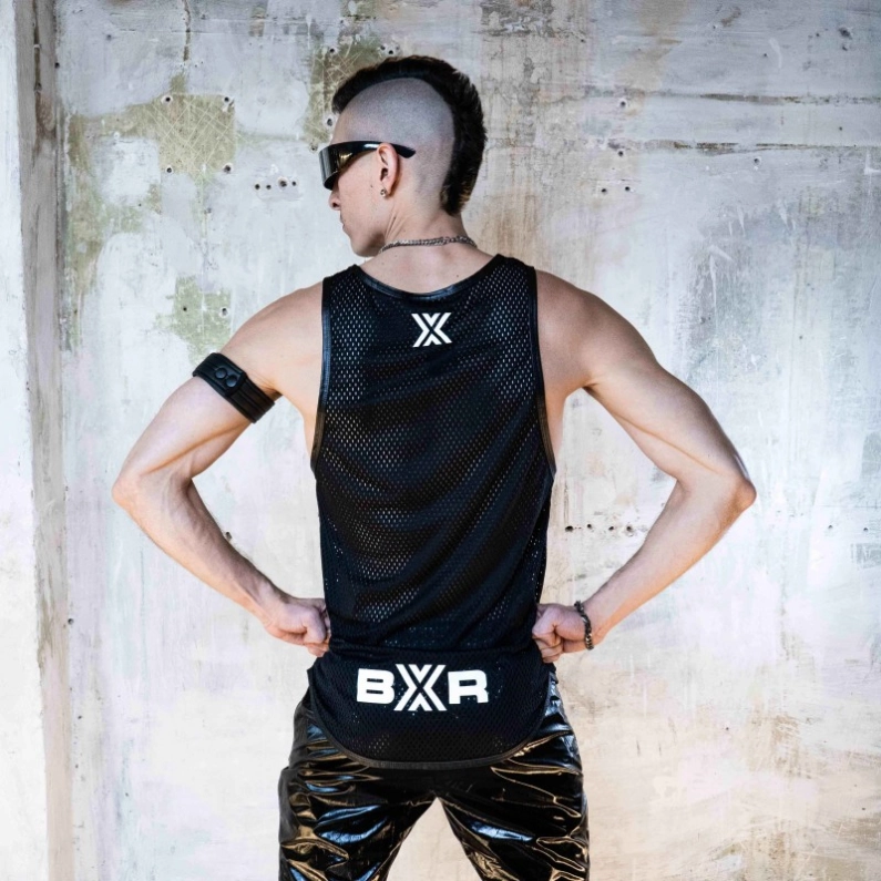 DÉBARDEUR AIRCOOL NOIR X BLANC - BOXER BARCELONA