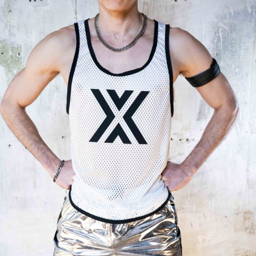 DÉBARDEUR AIRCOOL BLANC X NOIR - BOXER BARCELONA