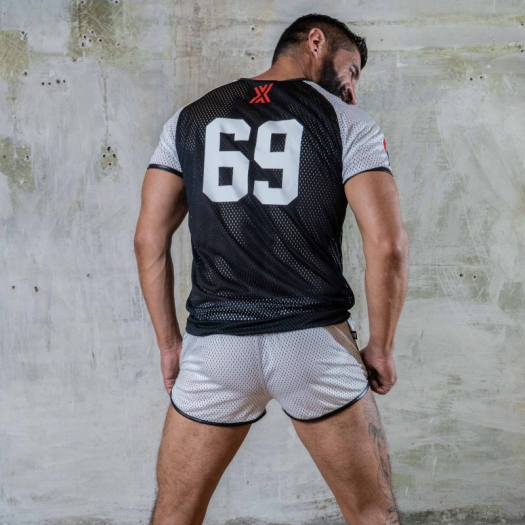 SHORT AIRCOOL BLANC/NOIR - BOXER BARCELONA