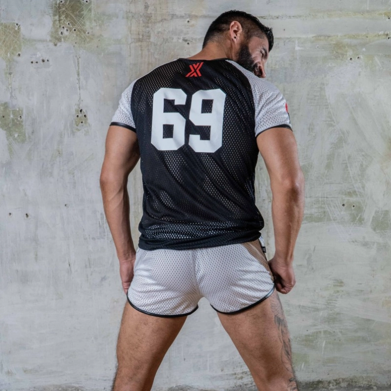 SHORT AIRCOOL BLANC/NOIR - BOXER BARCELONA