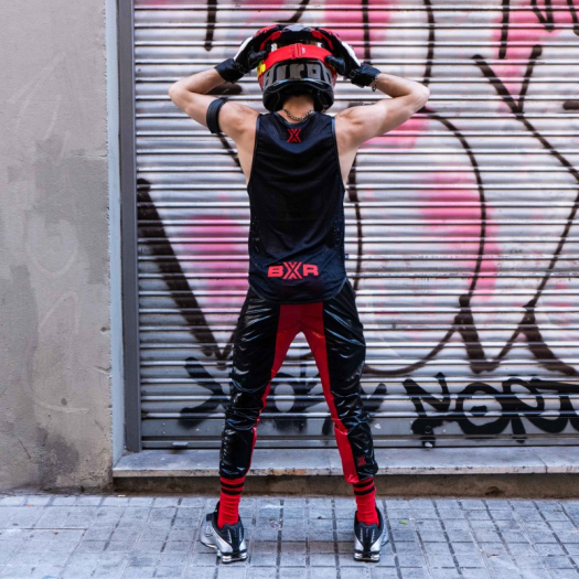 DÉBARDEUR AIRCOOL NOIR X ROUGE - BOXER BARCELONA