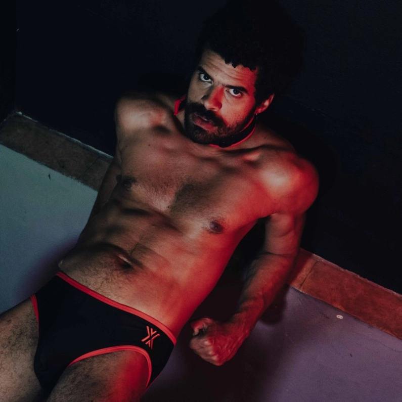 MOONSHINE ASS OPEN NOIR/ROUGE - BOXER BARCELONA