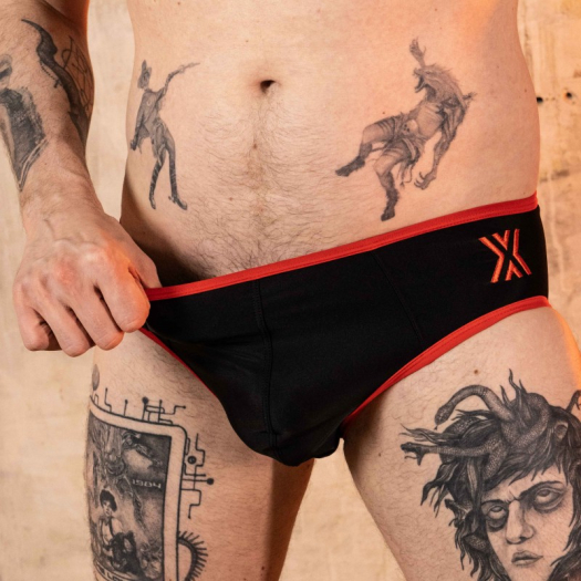 MOONSHINE ASS OPEN NOIR/ROUGE - BOXER BARCELONA